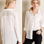 Anthropologie  Holding Horses White Lace Button Front Shirt Size XS Photo 1