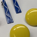 Dress Up Lot Of 5 Pierced Costume Earrings / Studs Colorful Mix - Red Yellow Etc Photo 2