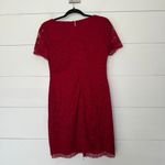 Lauren Ralph Lauren Women’s 4P Red Lace Vneck Short Sleeve Dress Photo 3