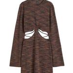 Divided Cutout Sweater Dress Heather Sexy Summer Everyday Casual Photo 0