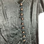 Vintage Jody California Brocade Floral Forest Green Corset Back Dress Whimsigoth Size M Photo 2