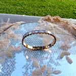Rose Gold Hexagon Bracelet with Silver Accents Photo 3