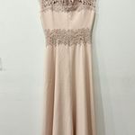 L.K. Bennett Selene Lace & Crepe Cap Sleeve Fit & Flare Midi Dress Blush Women 2 Pink Photo 3