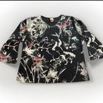 Jess & Jane Womens 1X Cotton Top Horse Print Artsy Equestrian Western Boho comfy Black Photo 1