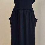 White Stag White Sag Black/Blue,White,Tan Floral Embroidered Dress Tie Back Pull Ov… Photo 0