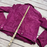 BLANK NYC  Suede Moto Jacket Fuchsia Size Small Photo 10