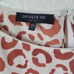 Lafayette 148  NewYork Animal Print Ruffle Blouse Size XXL Photo 3