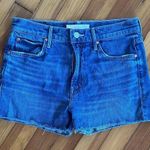 MOTHER Superior Dutchie Short Fray Denim Shorts Size 26 Blue Photo 0