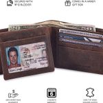 Men's Real Leather RFID Blocking Bifold Wallet Stylish Anti Theft Security With 2 ID Window Photo 2