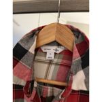 Old Navy  Plaid Flannel Button Down Shirt Red White Black XS Soft Brushed Cotton Photo 2