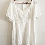 Lulu's Mallorca White Floral Embroidered Lace Sweetheart Neckline Dress XL Photo 7