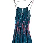 Fate‎ Floral Maxi Dress Teal Blue Pink Spaghetti Strap Elastic Waist M Halter Size M Photo 4