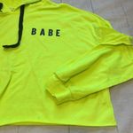 Neon Babe Crop Hoodie Yellow Size XL Photo 5