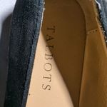 Talbots Black Suede Pointed Toe Faux Pearl Bow Accent Minimal Ballet Flats Sz 7 Photo 4