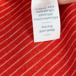 Marine layer Large Striped V-Neck Boyfriend T-Shirt Red Short Sleeve Casual Top Photo 5