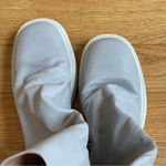 Free People Emma Ruche leather Boots grey white chunky sole Sz 39.5 Photo 6