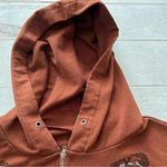 Butterfly rhinestones women’s full zip bling hoodie jacket Size Med Orange Photo 5