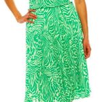 Nanette Lepore NANETTE Animal Print Smocked & Pleated Dress in Green size 8 NWT Photo 0