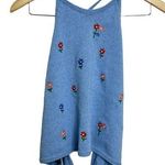ZARA Knit Floral Embroidered Halterneck Womens Top Size Small Crocheted Photo 0