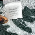 Zoozatz Scarf Womens Green White Viscose Spartan Logo Infinity Heathering Fringe Photo 2