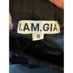 I am gia  Pants Women Small Black Faux Patent Leather Cobain Jogger‎ Goth Baggy Photo 9