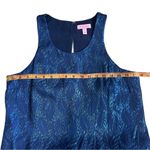 Lilly Pulitzer  Marquette Navy Blue Shift Tank Dress Fringe Flapper Mini Dress S Photo 2