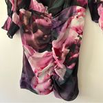 EXPRESS | Floral Long Sleeve Dress - Purple and Pink Photo 5