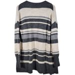Treasure & Bond  Striped Open‎ Front Long Cardigan Sweater XS Beige Grey Black Photo 1