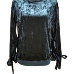 Gypsies & Moondust  green velour‎ (feel) top small Photo 0