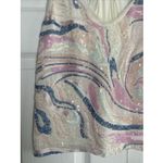 Tiny Womens Small Beaded Tank Pink Feminine Night out Dance Club Photo 2