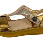 Alegria Kendra Gold Leather Luminescent Accent Sandals Size 38 8 Photo 0