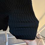 Elie Tahari Ribbed Smocked Fitted Black Sweater Photo 4