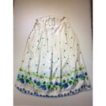 Maggy London Kenneth Nolan Cream Floral Print 100% Silk Maxi Skirt Vintage Photo 1