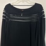 Free People Women's Cut Out Mesh Black Top Size XS Photo 4