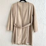 DKNY midi coat long blazer duster lightweight beige tan size medium women Photo 5