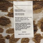 Rafaella  Women’s XL Leopard Print Satin Blouse Button Front Long Sleeve Top Photo 5