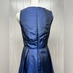 Dress Barn Vintage Midnight Blue coquette  Romantic Dress with pockets and Pearl neckline Photo 3