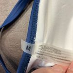 Cupshe New Bikini Womens Medium Navy Plunge Bikini Top Striped Bottom Flaw Photo 13