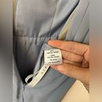 Azazie  Blaine Bridesmaids Dress in Dusty Blue V Neck Zig Zag Cutout Size 6 Photo 6