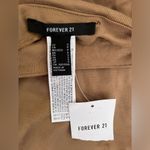 Forever 21  High Neck Ribbed Ruched Side Ties Long Sleeve Top Womens Sz S NWT Photo 3