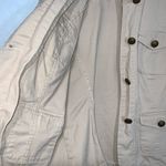 Dress Barn  Vintage Khaki Tan Lightweight Cotton Utility Jacket Shoulder Pads M Photo 7