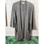 Wilfred Free by Aritzia Grey Open Front Zlata Cardigan Sweater Photo 5