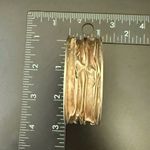 Vintage 925 Sterling Silver Modernist Brutalist Wrinkled Rippled Cuff Bangle Photo 10