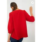 Tuckernuck Pomander Place Red Hollis Top V-neck Blouse XS Photo 7