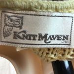 Knit Maven Womens Yellow Short Sleeve Ivory Knit Sweater Top Size M Size M Photo 4