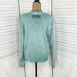 PINK - Victoria's Secret Pink Victoria’s Secret Collab US Navy Distressed Pullover Shirt Green XS‎ Photo 3