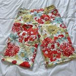 Valerie Stevens Womens 14P Floral Floral Red Yellow Pants Office Spring Summer Photo 5