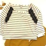 Bar III Bar lll Black/ White Striped Lace Design Overlay Top Sz S Photo 3
