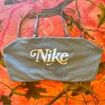 Nike silver grey sports bra cursive logo Photo 0
