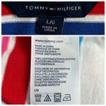 Tommy Hilfiger  Tee Shirt Dress Cotton Red White Pink Blue Stripes Size Large Photo 9